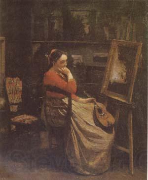 Jean Baptiste Camille  Corot The Studio (mk09)